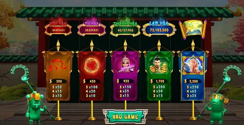 Giao diện chính game nổ hũ Na Tra tại V9Bet với biểu tượng Wild và Scatter